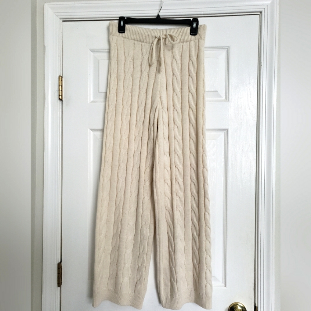 Shein Knitted Wide Leg Lounge Pants